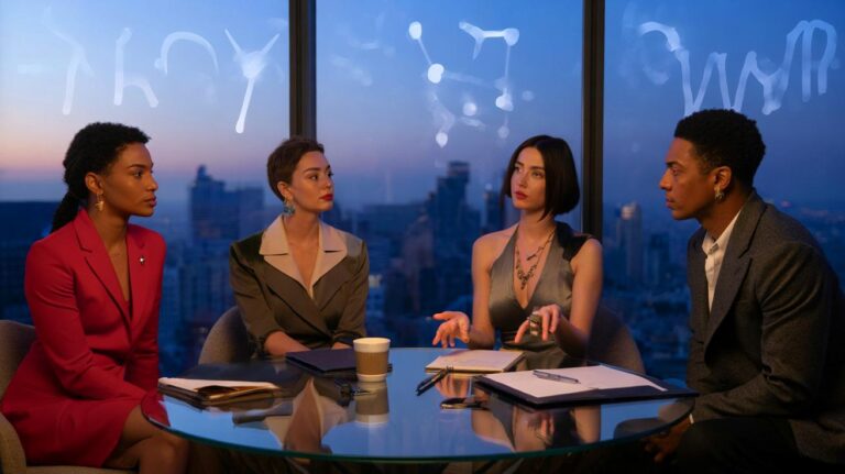 Illustration von einflussreichen Begegnungen für Widder, Zwillinge, Jungfrau und Steinbock am 19. März 2026