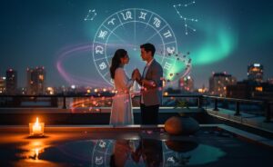 Illustration von Liebeshoroskop zum 20. März 2026 mit unerwarteten Wendungen in der Beziehung